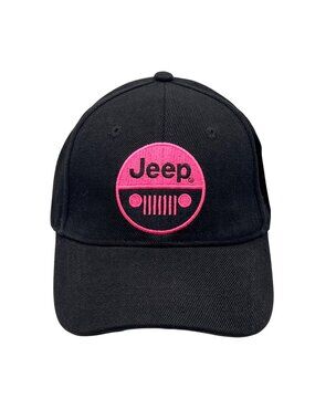 Jeep Black Pink Embroidered Baseball Cap Hat Open Road Brands One Size Fits Most